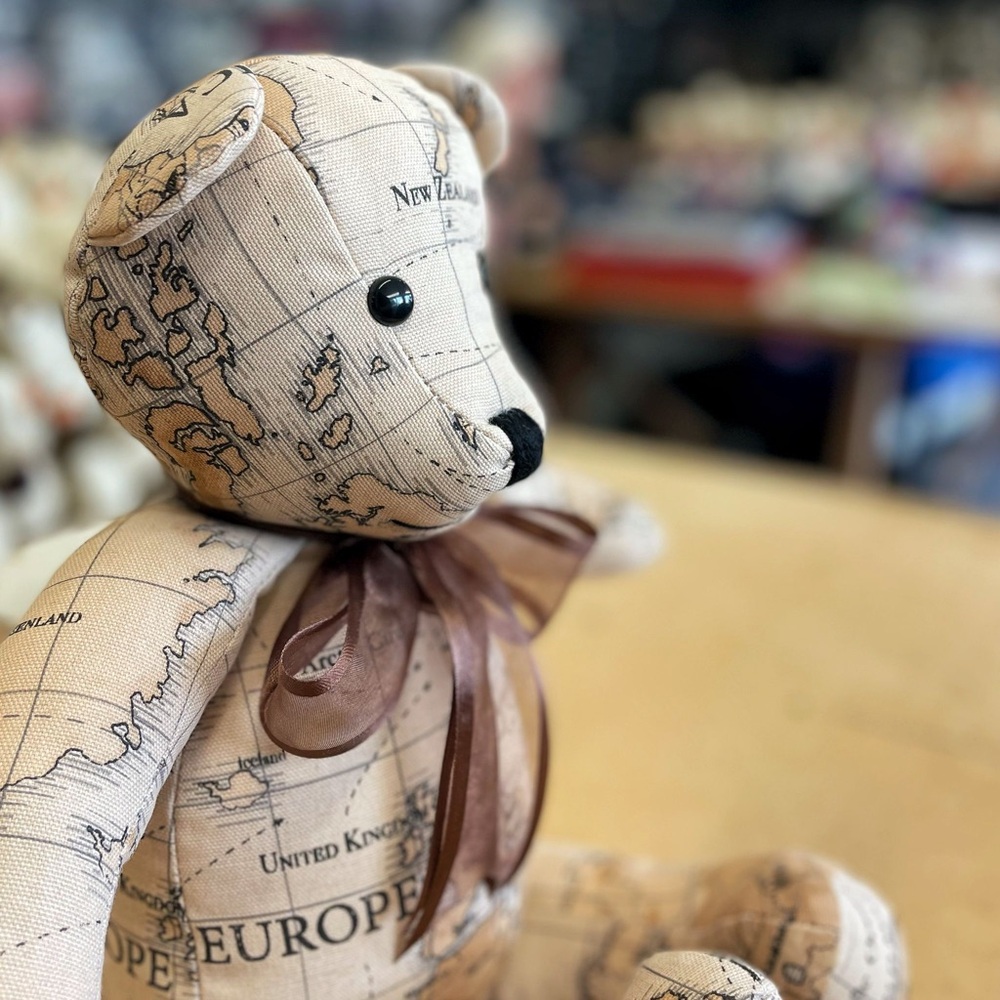 Canterbury Bears Atlas World Map Travel Bear Handmade in England 🧸 New